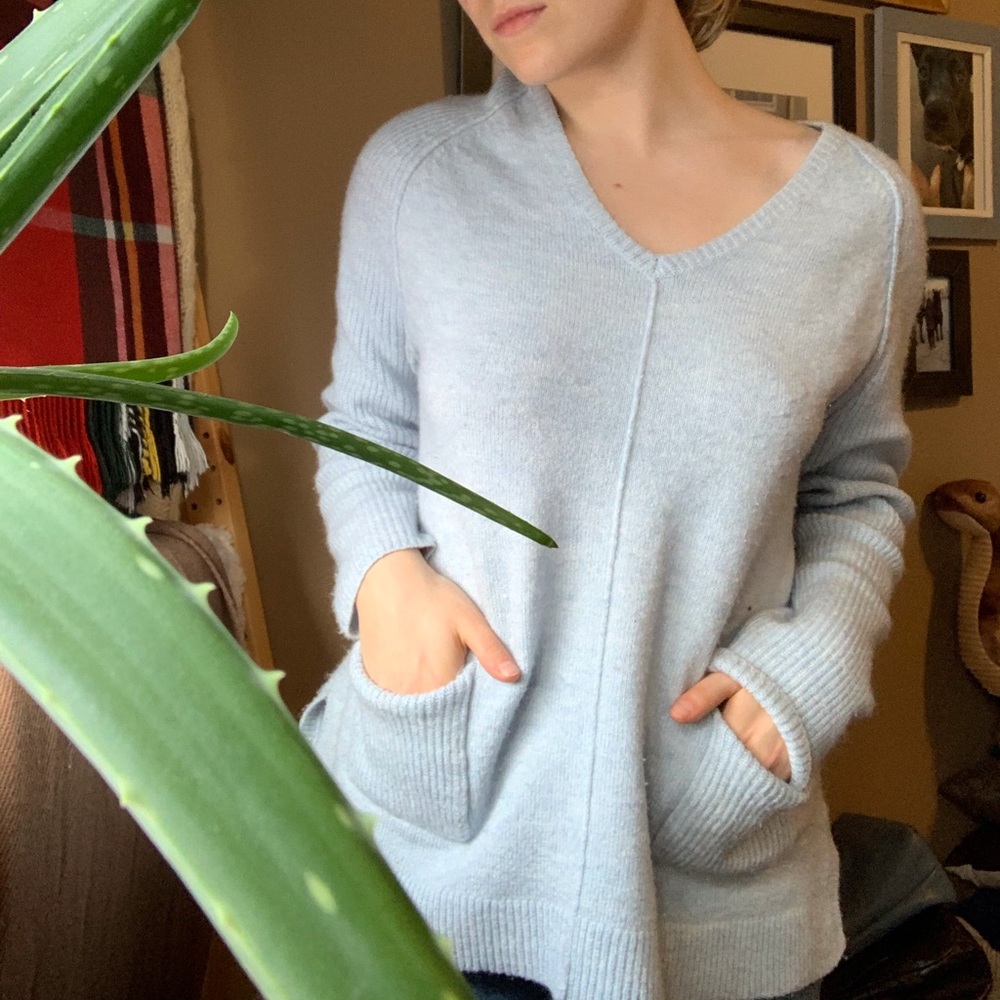 Baby Blue V-Neck Sweater